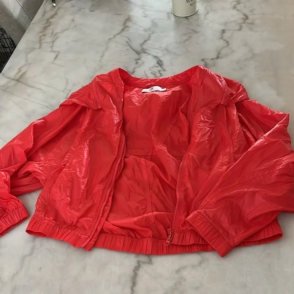adidas by Stella McCartney M レッドジャケット Stella McCartney By Adidas Orange Red Jacket Sz M Zip Jacket